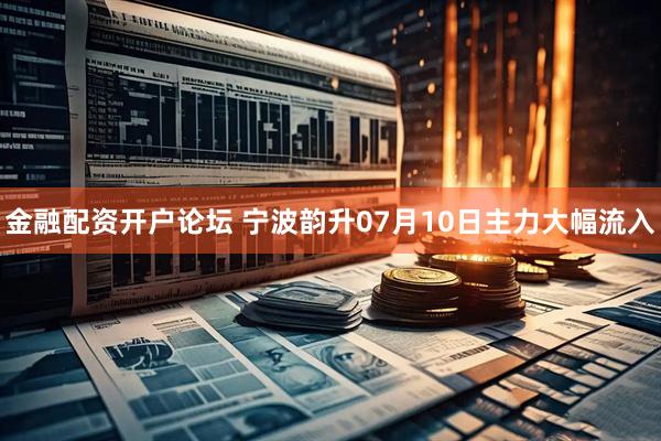 金融配资开户论坛 宁波韵升07月10日主力大幅流入